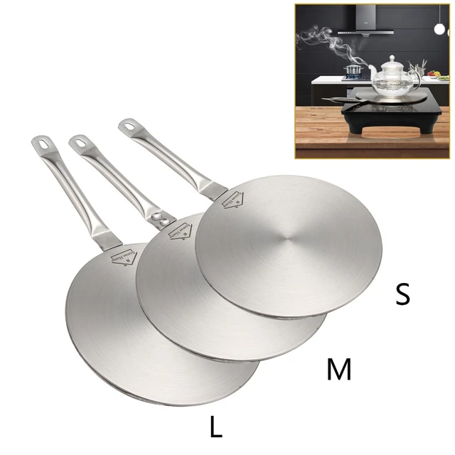 19.5/21.5/23.5cm Induction Cooktop Converter Disk Stainless Plate Cookware  Stovetop Induction Hob Converter Disc Heat Diffuser - Defrosting Trays -  AliExpress