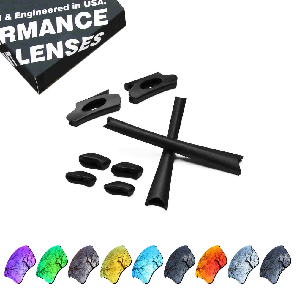 

ToughAsNails Resist Seawater Corrosion Polarized Replacement Lenses&Black Rubber Kit for Oakley Flak Jacket XLJ Sunglasses
