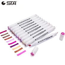 STA 1 Peices маркер ручка с двойной головкой спирт маркер для ландшафтного эскиза Рисование Живопись Офис манга поставщик No.81-104