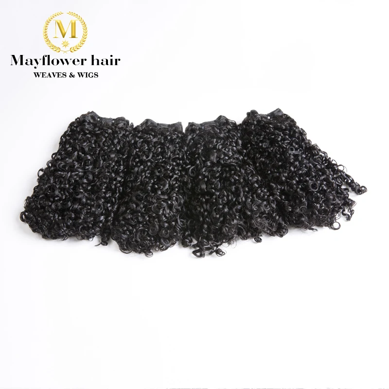 3pcs Top grade  double drawn virgin hair Aunty Funmi Hair Tiny  curl natural black  free shipping to Nigeria