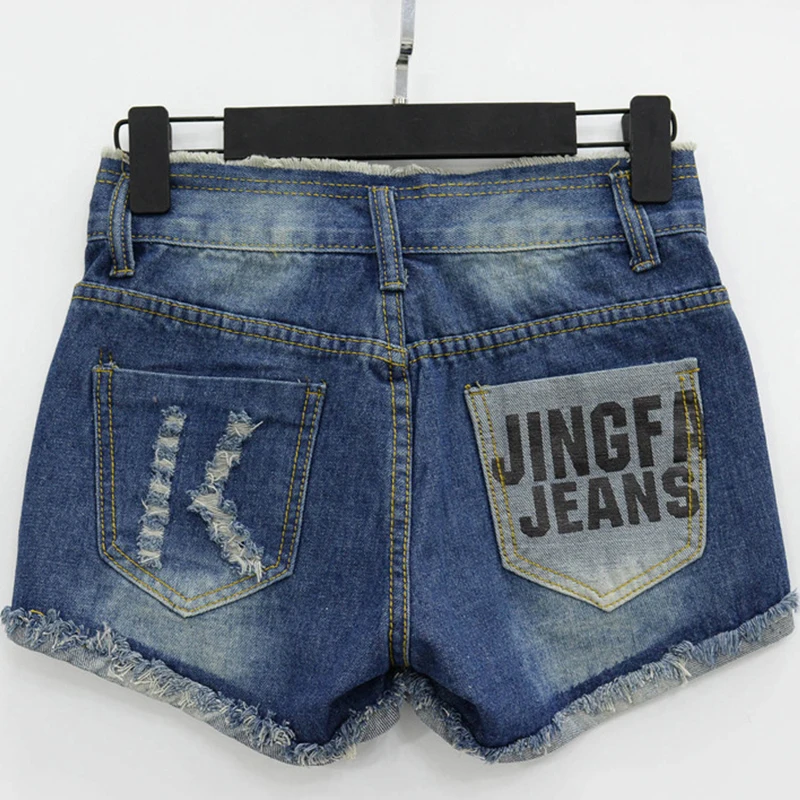 2017-summer-new-large-size-cotton-hole-high-waist-denim-shorts-female-fat-MM-Korean-version (3)