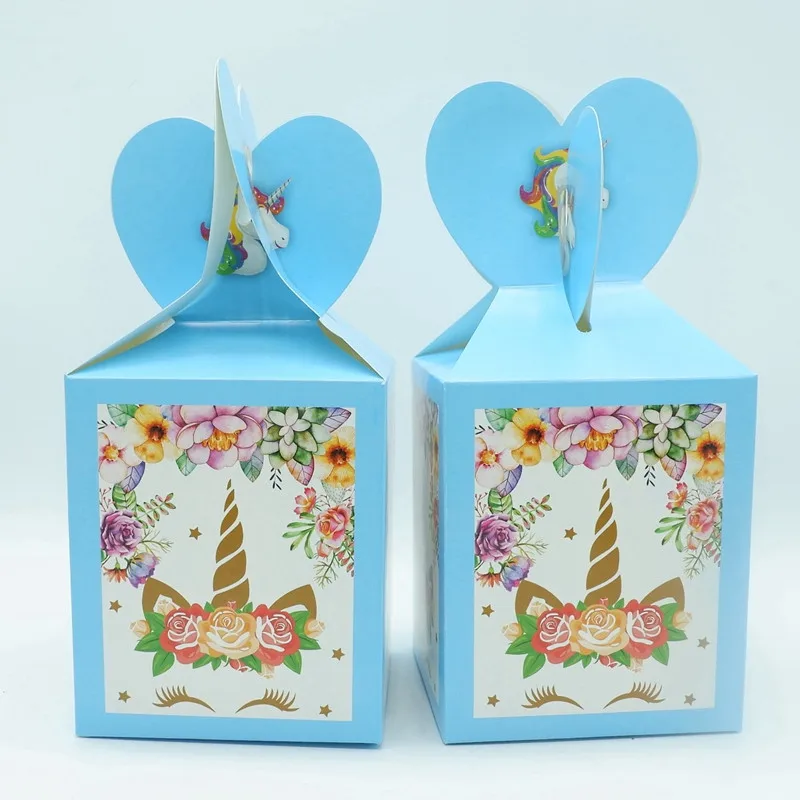 

12pcs Kraft Paper Unicorn Gift Bags Wrapping Supplies Bag Sweets Candy Packing Boxes as a gift for Party Decor Supplies