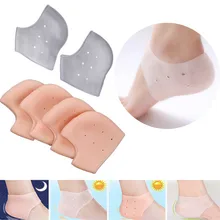 1 пара силиконовые гелиевые носки Уход за ногами пятка уход за кожей протектор Педикюр Инструменты для здоровья массажер для пятки предотвращает растрескивание пятки уход за кожей