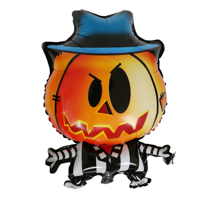 5pcs/set Halloween Foil Balloons Pumpkin Man Halloween Decorations