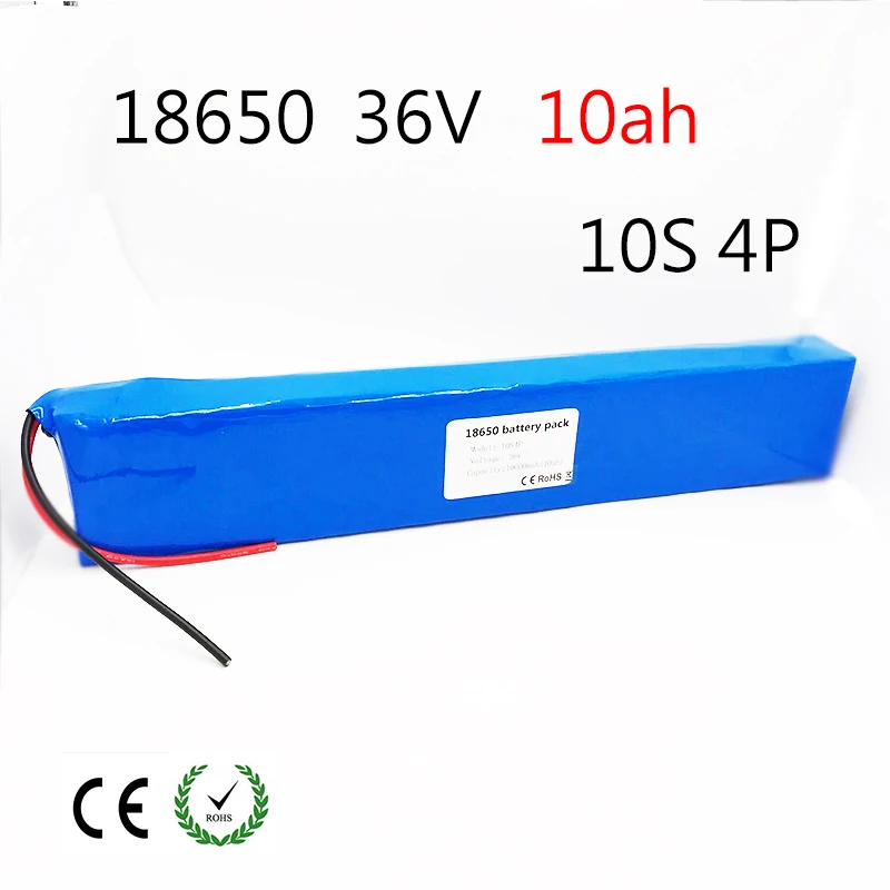 

36V 10ah electric bicycle battery pack 18650 Li-Ion Battery 10S4P 500W High Power and Capacity 42V Motorcycle Scooter with BMS