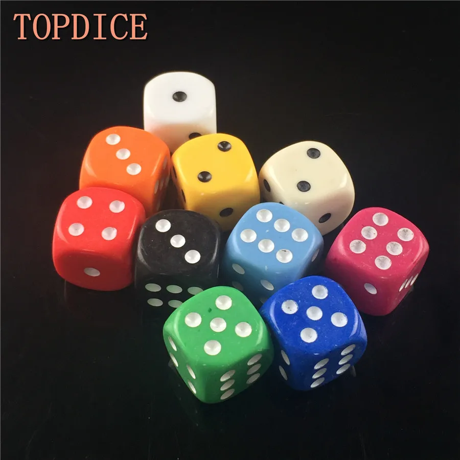[TOPDICE] 18MM Rounded corners small Color dice drink KTV Game Digital