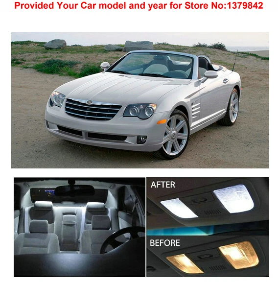 Us 19 23 20 Off Free Shipping 6pcs Lot Car Styling 12v Xenon White Blue Package Kit Led Interior Lights For Chrysler Crossfire 2004 2008 In Signal