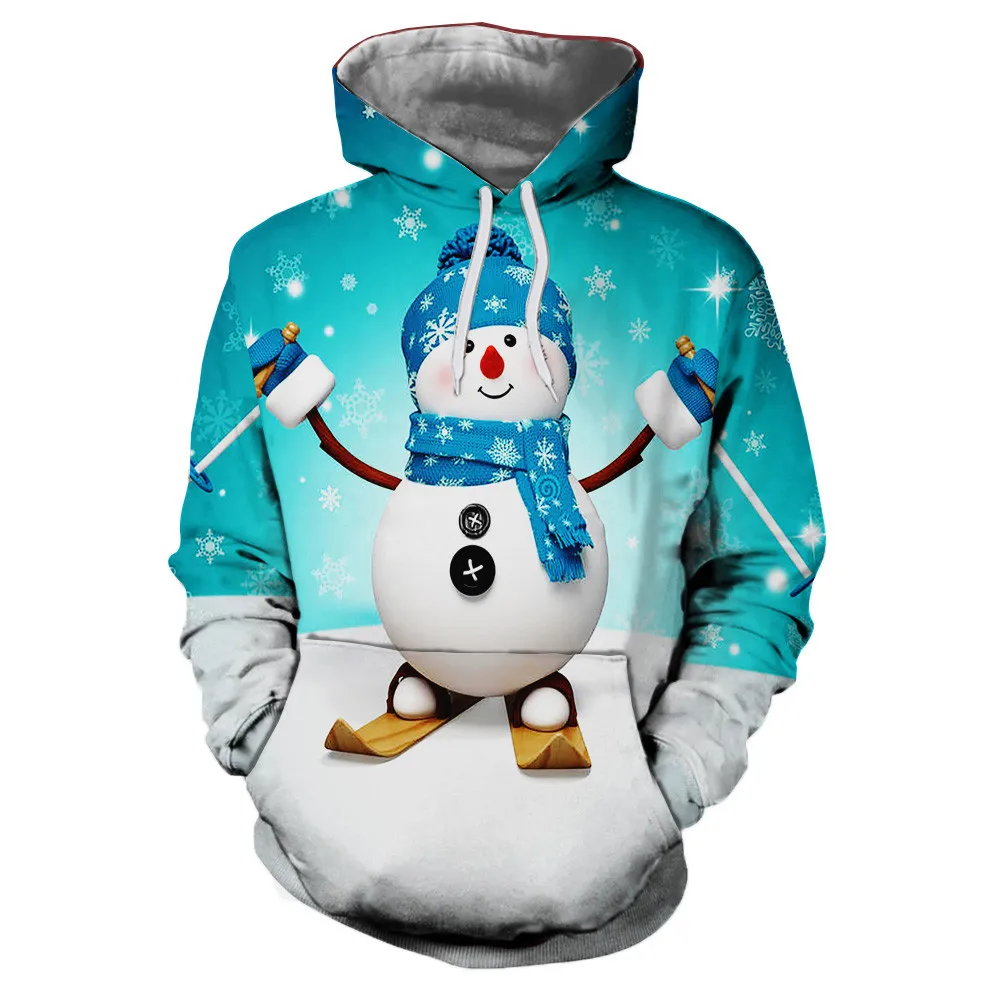 

Casual Autumn Winter Sweatshirt Hoodies New Arrival Christmas Printing Long Sleeve Sweatshirt deportivas mujer casual