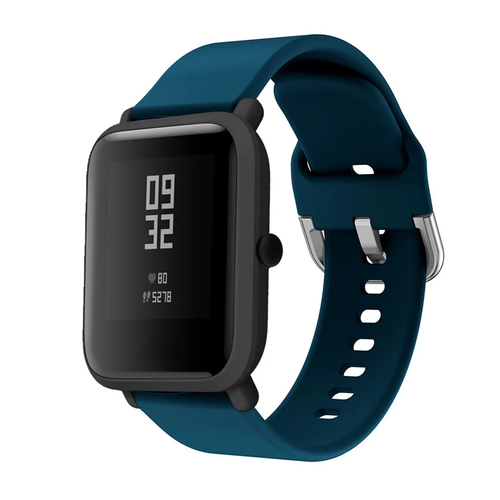 Ремешки для наручных часов Силиконовые сменные мужские Т-образные ремешки для Xiaomi Huami Amazfit Bip Молодежные часы модные спортивные мужские Ремешки для наручных часов