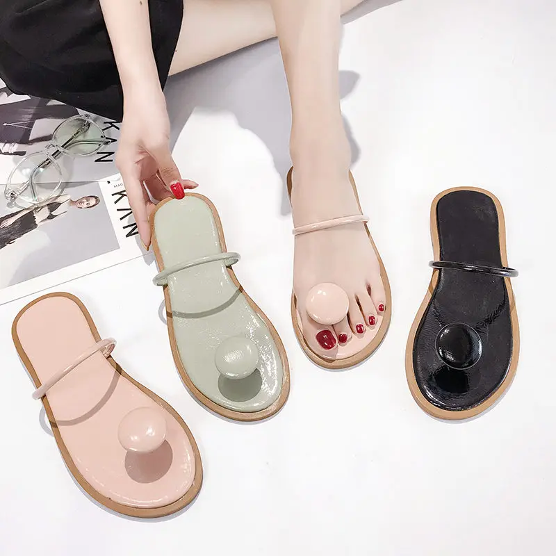 

Summer Ladies Flip Flops Beach Flat Female Slippers Babouche Spa Modis Rubber Low Sandals New 2019 Leather Slides Heel Lady
