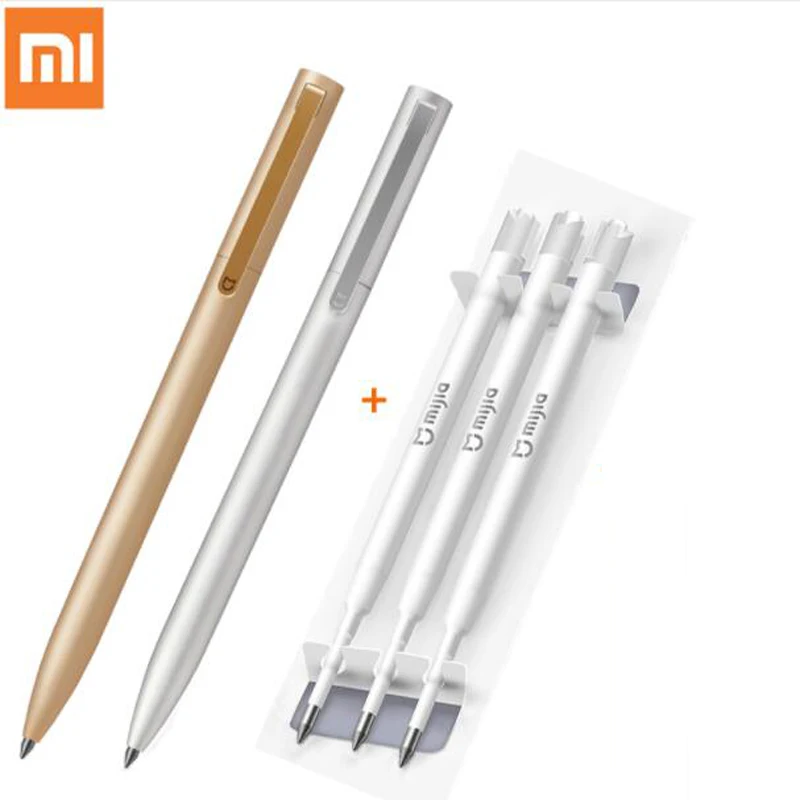

Original Xiaomi Mijia Metal Sign Pens 0.5mm Signing Pens PREMEC Smooth Switzerland Refill MiKuni Japan Ink
