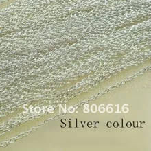 Промо-Акция! 100 м 3 мм/шир. цепочки Серебряные Позолоченные Цепь с металлическими звеньями ювелирные изделия крепления для ожерелья цепи