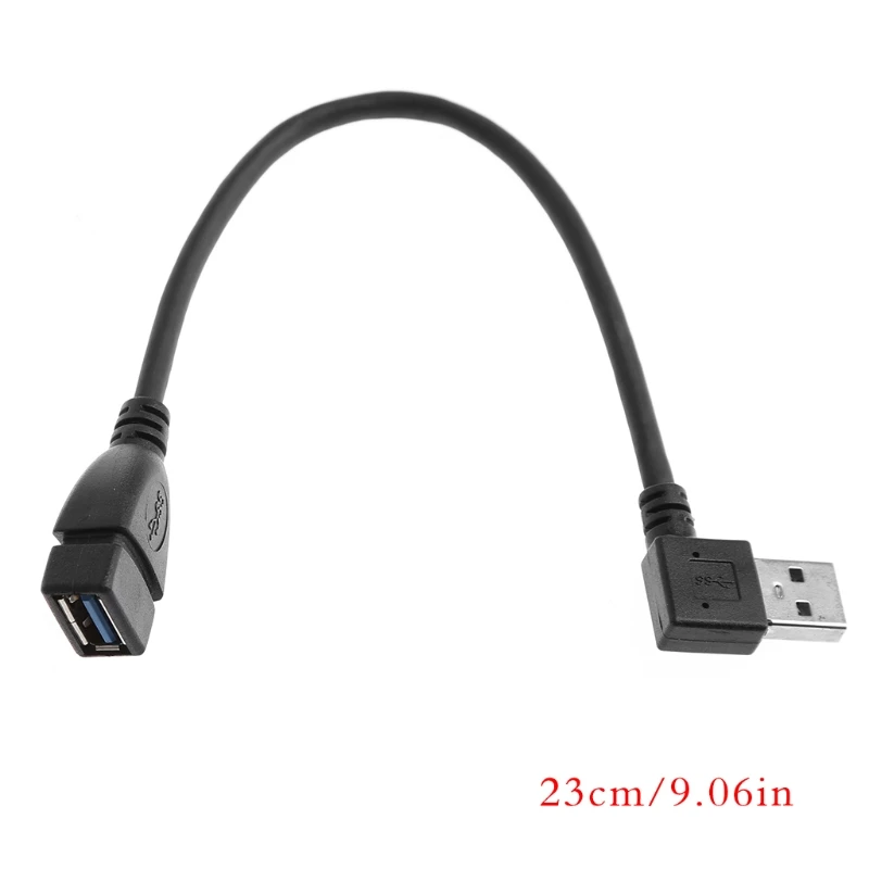 USB 3,0 тип A левый/правый угол 90 градусов папа-прямой Женский Кабель-адаптер удлинитель