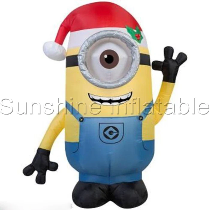 Us 550 0 Giant Airn Christmas Inflatable Minion One Eye Double Eyes With Santa Hat For Holiday Decoration In Bouncers From Toys Us 550 0 Giant Airn Christmas Inflatable Minion One Eye Double Eyes With Santa Hat For Holiday Decoration In Bouncers From Toys