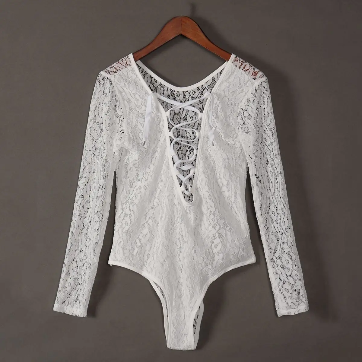 Celmia Women White Crochet Lace Bodysuits 2018 Sexy Deep V Neck Lace Up See Through Jumpsuit Clubwear Plus Size Rompers Playsuit Celmia Women White Crochet Lace Bodysuits 2018 Sexy Deep V Neck Lace Up See Through Jumpsuit Clubwear Plus Size Rompers Playsuit