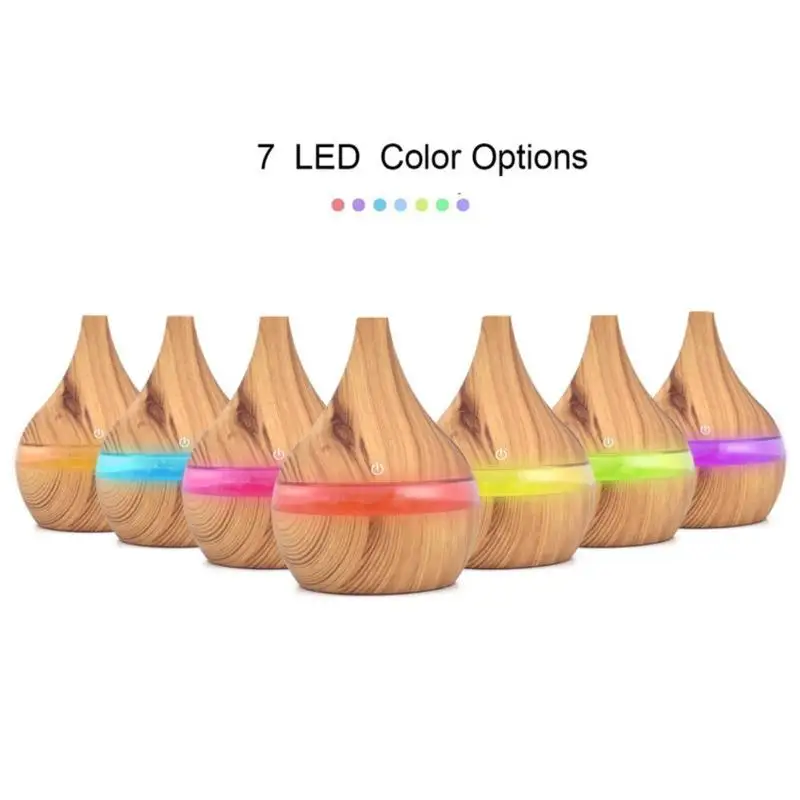 

300ml USB Aromatherapy Air Humidifier 7 Color LED Night Light Aroma Essential Oil Diffuser Air Purifier Mist Maker
