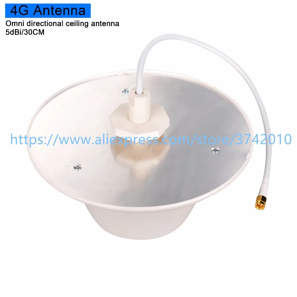 

Indoor Omni directional 5dBi 4G ceiling antenna 698-2700MHz SMA Male 30CM