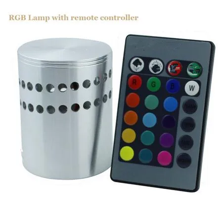 Современный светодиодный потолочный светильник, 3 Вт, RGB, настенный светильник для художественной галерея, украшение на передний балкон, светильник для крыльца, светильник для коридоров - Цвет корпуса: RGB with 24key