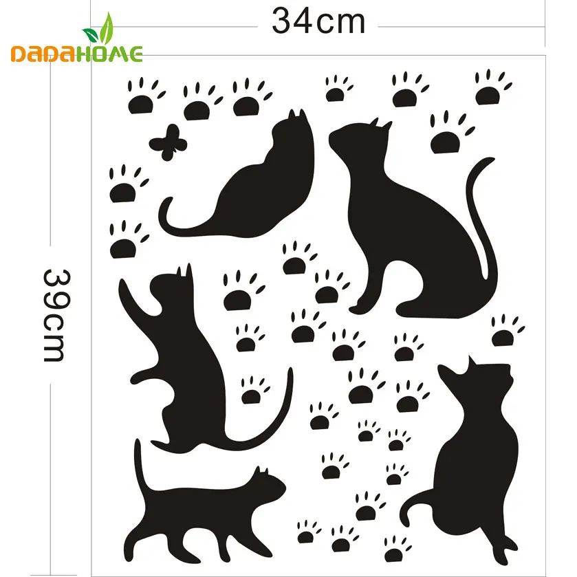 free shipping popular cats and paw prints wall sticker wall mural free shipping popular cats and paw prints wall sticker wall mural home decor room kids decals wallpaper adesivo de parede in wall stickers from home