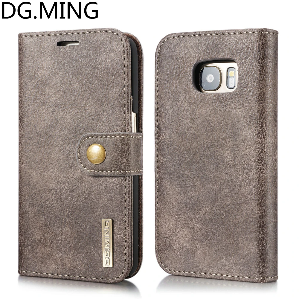 

DG.MING Retro Mobile Phone Bags Case for Samsung Galaxy S7 G930F Cover S7 Edge G935F PU Leather Case With Card Pocket Housing