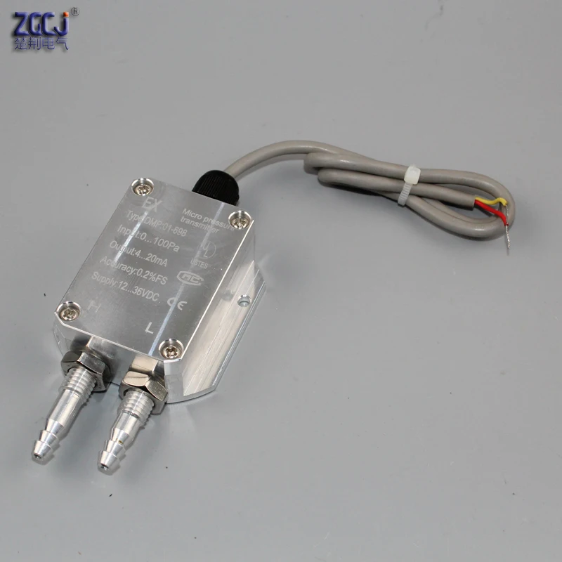 wind air pressure difference transmitter 4 20mA Pressure tube micro