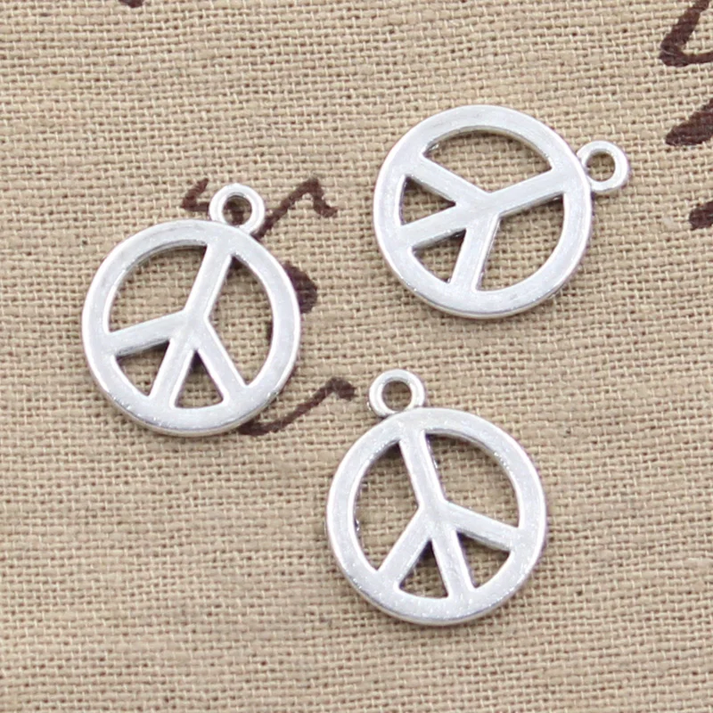 12 шт. Подвески Peace 19x16 мм подвески в античном стиле винтажные искусственные DIY
