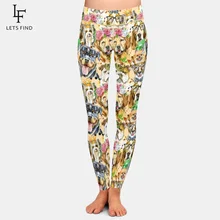 Letsfind Модные женские Леггинсы 3D милые собаки печати высокая талия размер плюс Фитнес Леггинсы до щиколотки повседневные брюки