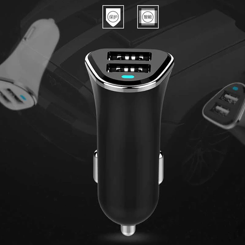 USB Автомобильное зарядное устройство для iPhone 11 pro Max 5S 6s 8 9 зарядное устройство для телефона для Xiao mi 8 9t 9t pro mi 9 se Red mi k20 pro Note 7 8 pro Dua - Тип штекера: 3.1A dual port Black