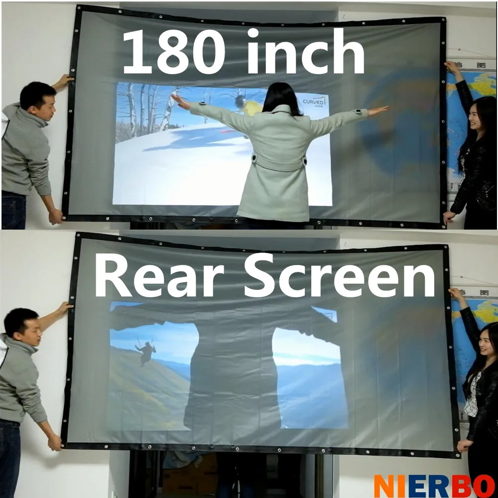 shower curtain rear projector screen