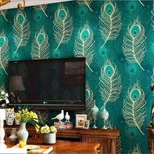 Обои с перьями из нетканого материала в китайском стиле с перьями в Юго-Восточной Азии