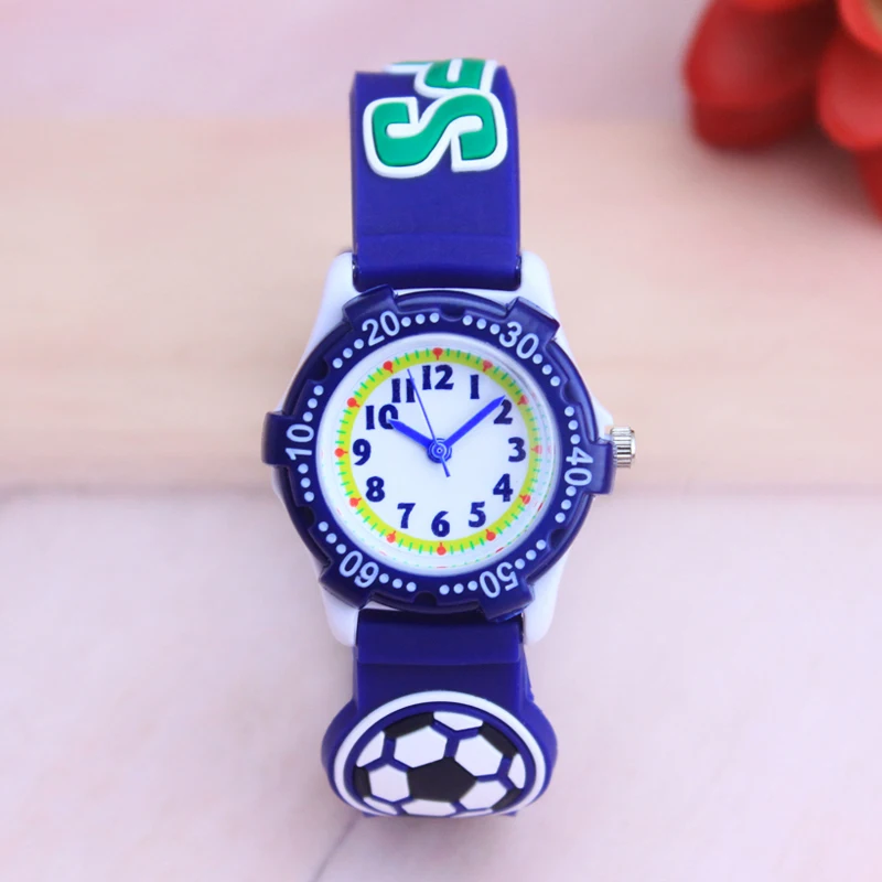 2018 famous brand men acrylic 3D cartoon football silicone quartz