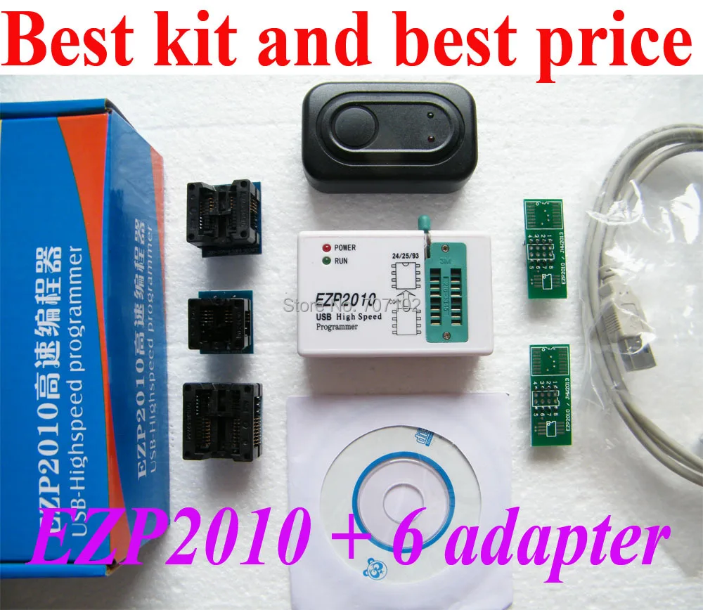 

Best Sets Suit For All 24 25 93 EEPROM Package New EZP2010 High Speed USB Bios SPI Programmer + 6 adapters socket