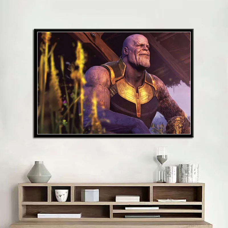 Картина на холсте танос Мстители эндигра фильм Marvel супер злодей плакатный принт искусство настенные картины гостиная домашний декор