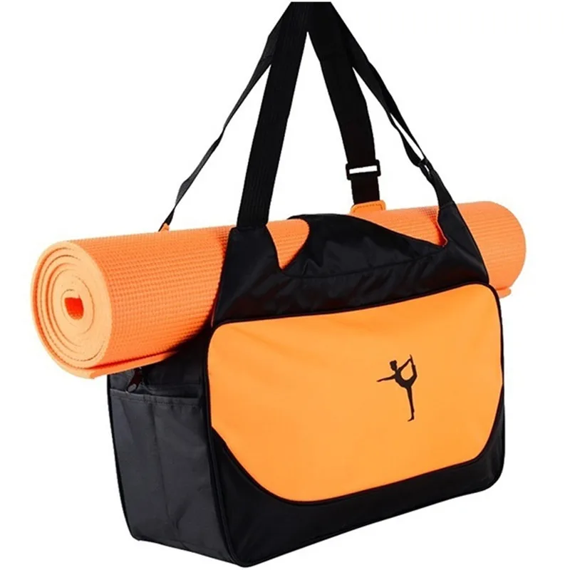 Большой Ёмкость женщина мешок, коврик для йоги Фитнес сумка спортивная Танцы Водонепроницаемый сумка Фитнес Crossbody одно плечо Пилатес сумка