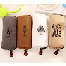 2017 Retro Canvas Pencil Pen Case Cosmetic Makeup Bags Coin Pouch Zipper Bag Purse Bags Mini Storage Bag anime fairy tail natsu happy cat canvas pen bag pencil case unisex cartoon handbags zipper cosmetic pouch makeup bag gift