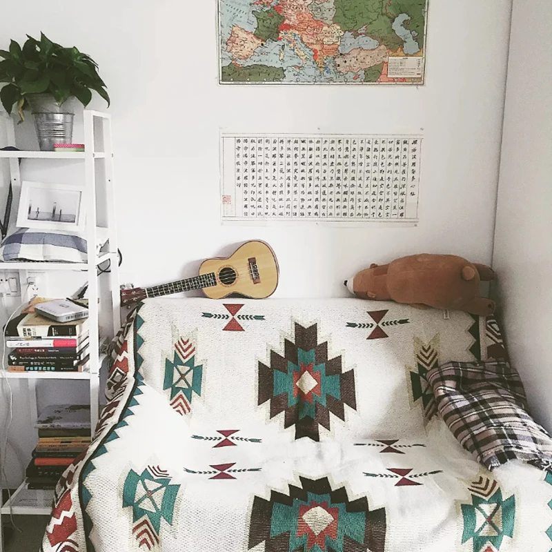 125x150 см Aztec Navajo коврик для полотенец на стену, хлопковый тканый коврик для дивана