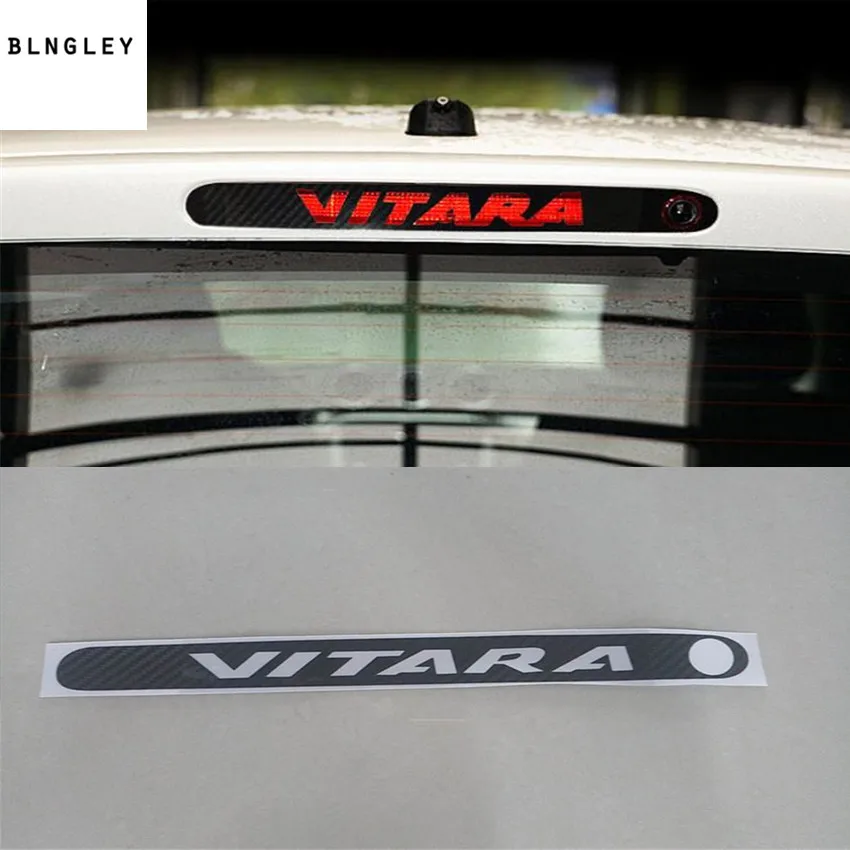

1PC carbon fiber car stickers of High mounted stop lamp High brake lights for 2016-2018 Suzuki vitara