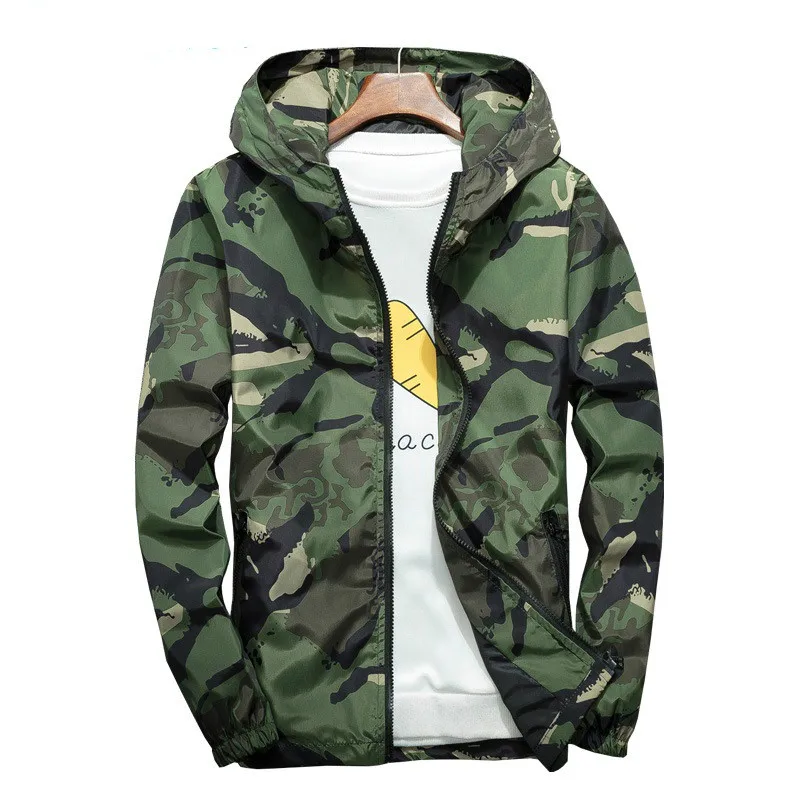 

8XL Camouflage Jacket Autumn Men Hooded Windbreaker Jackets Man Waterproof Camo Bomber Coats Male Military Casual Moleton Brand