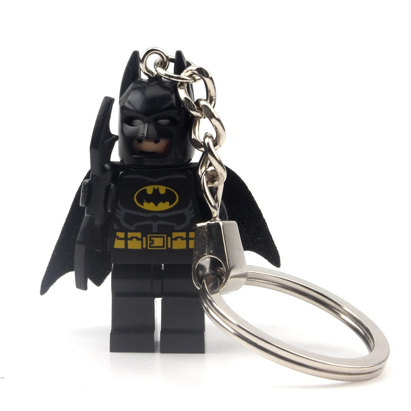 Одиночная Marvel DC классический супер герой фильм фигурка брелок Капитан Америка Бэтмен человек паук Строительные блоки Халк - Цвет: Синий