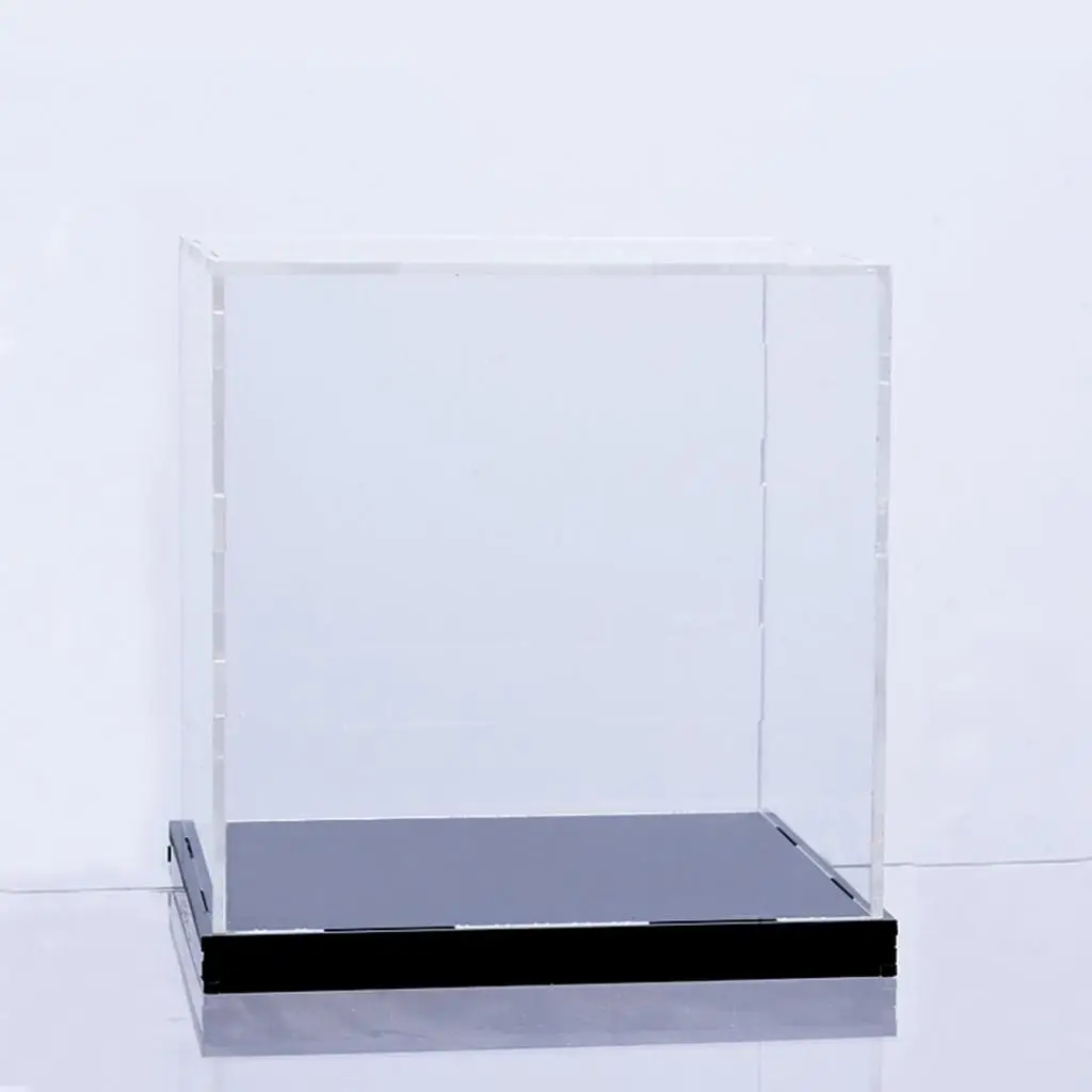 16cm Clear Acrylic Display Box Case Stand Dustproof Toy Dolls Protection Cube Show