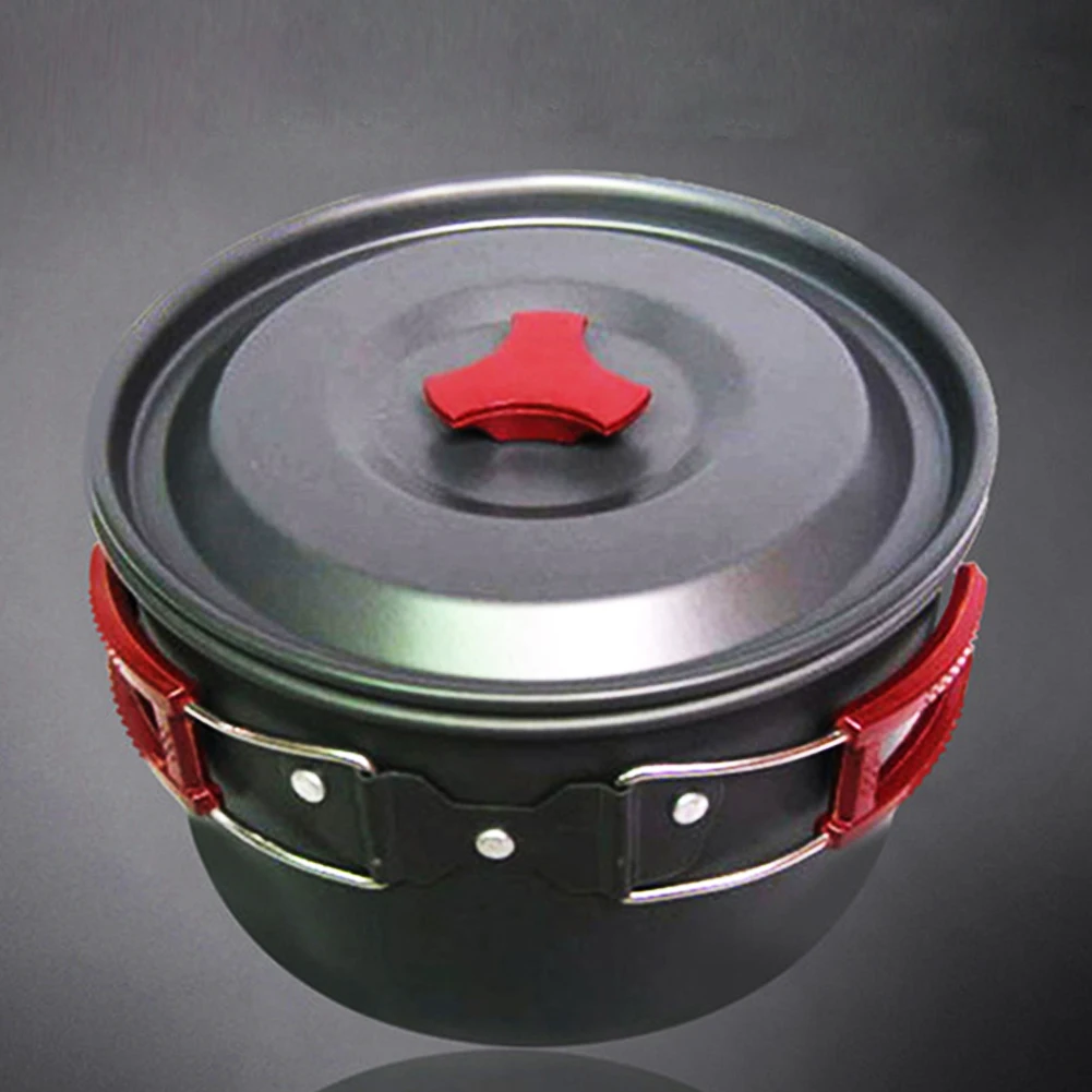 

Outdoor Camping Picnic Pot High Temperature Resistance Equipment Large Single Cookware Aluminum Pot Cookware Cooker Single Pot