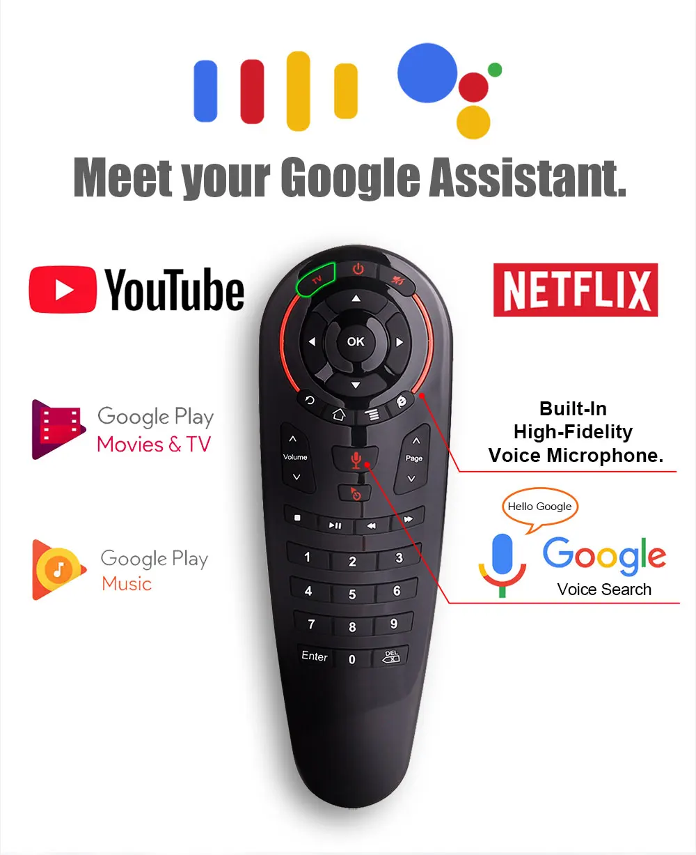 HUACP G30 Air mouse 33 клавиши ИК обучения гироскопа Google голосовой поиск 2 4G Fly