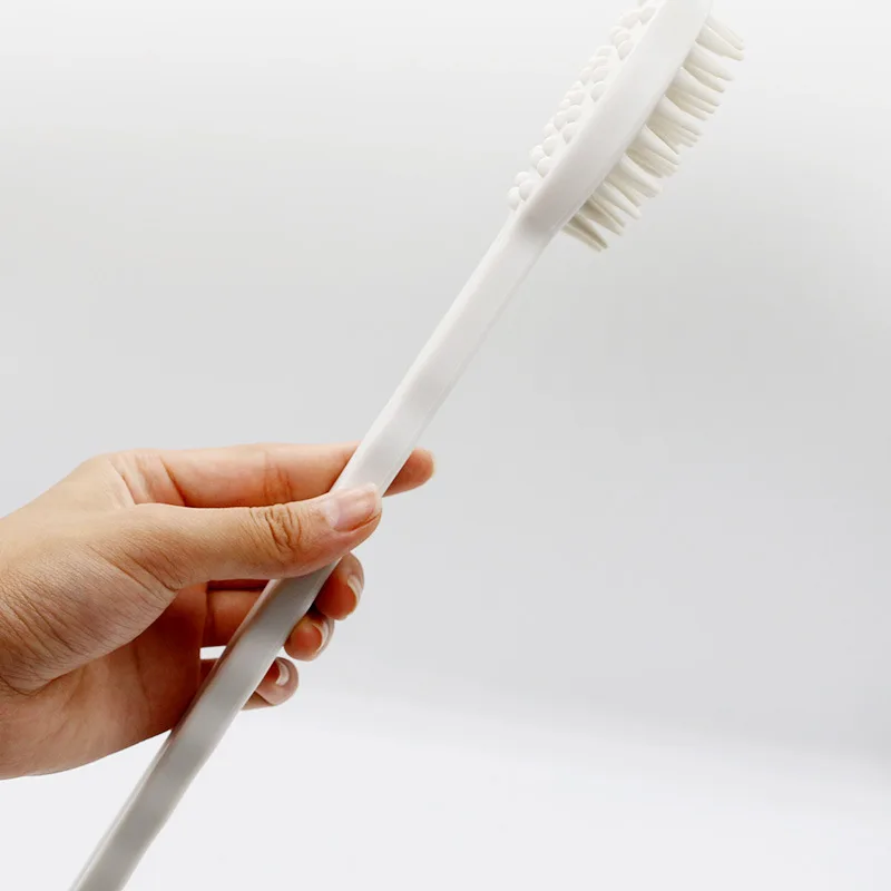 

Soft Silicone Body Brush Long Handle Shower Exfoliating Back Scrubber Bath Massage Hair Body Skin Cleansing Shower Massage