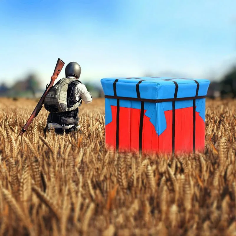 Складной ящик для хранения Airdrop PlayerUnknown's Battlegrounds маленький диван Многофункциональный Снэк приема портативный твердый игровой стул