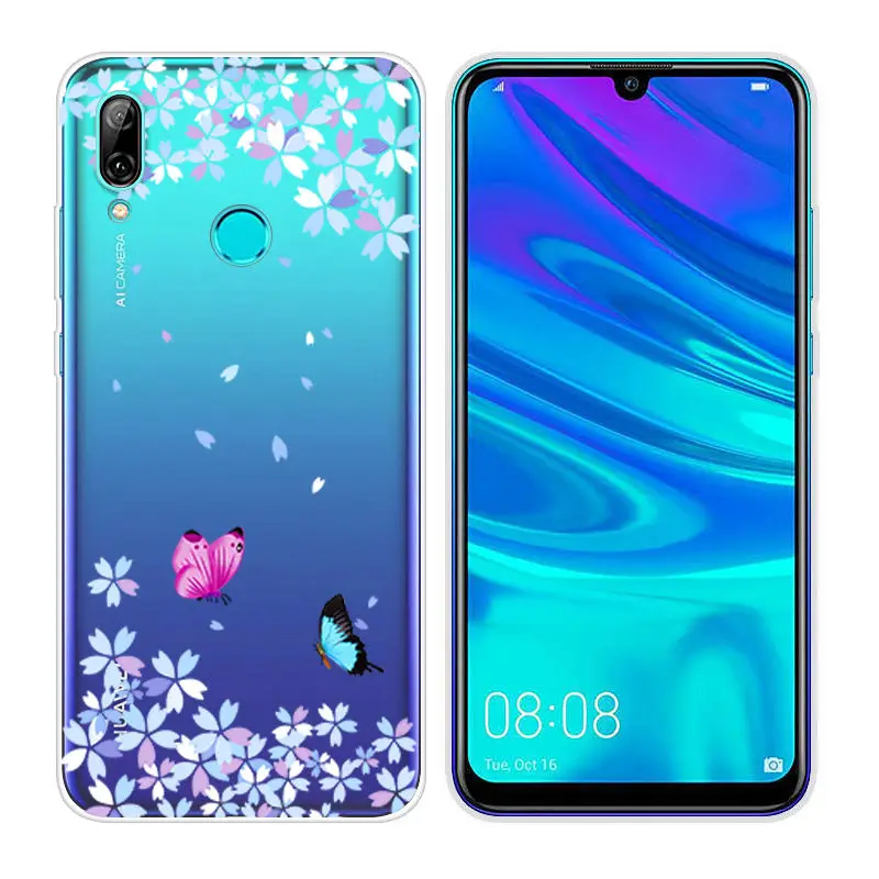 Fundas for Huawei P Smart 2019 Transparent Back Phone Case FOR P Smart 2019 6.21 inch Soft TPU Painted PSmart 2019 Cases Shell  (1)