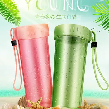 

FUG Portable Drinking Water Bottle Sport Cup Plastic Water Bottle 380ml Summer Cup Sport Bottle For Water Colourful Cups