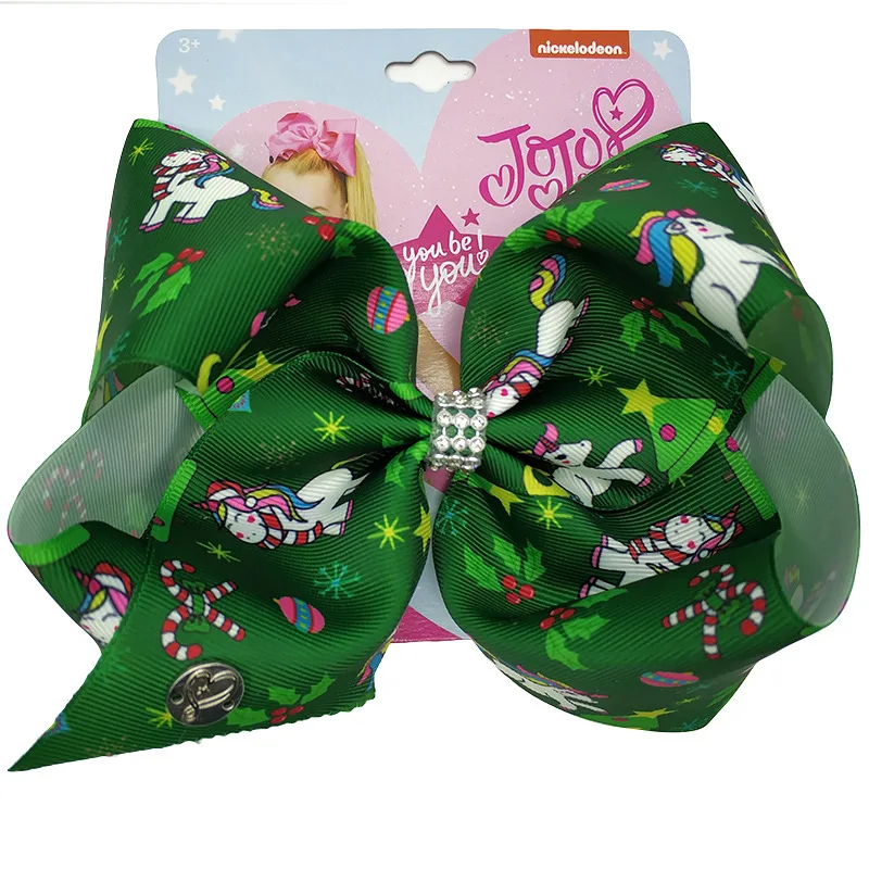 

Christmas Gifts Jojo Bows for Girls Birthday Hair Bows With Clips Bowknot Handmade Unicorn Party Graduation Party Favor 2019