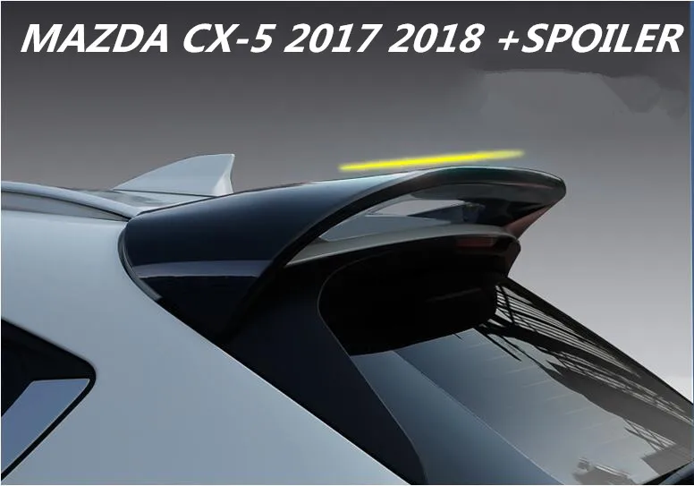 

JIOYNG ABS PAINT CAR REAR WING TRUNK LIP SPOILER FOR 17 18 MAZDA CX-5 CX5 2017 2018 BY EMS