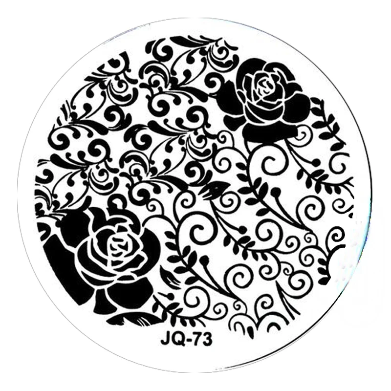 Дизайн JQ художественный штамп с изображением для ногтей штампованные пластины шаблоны для маникюра китайская Роза JQ-73