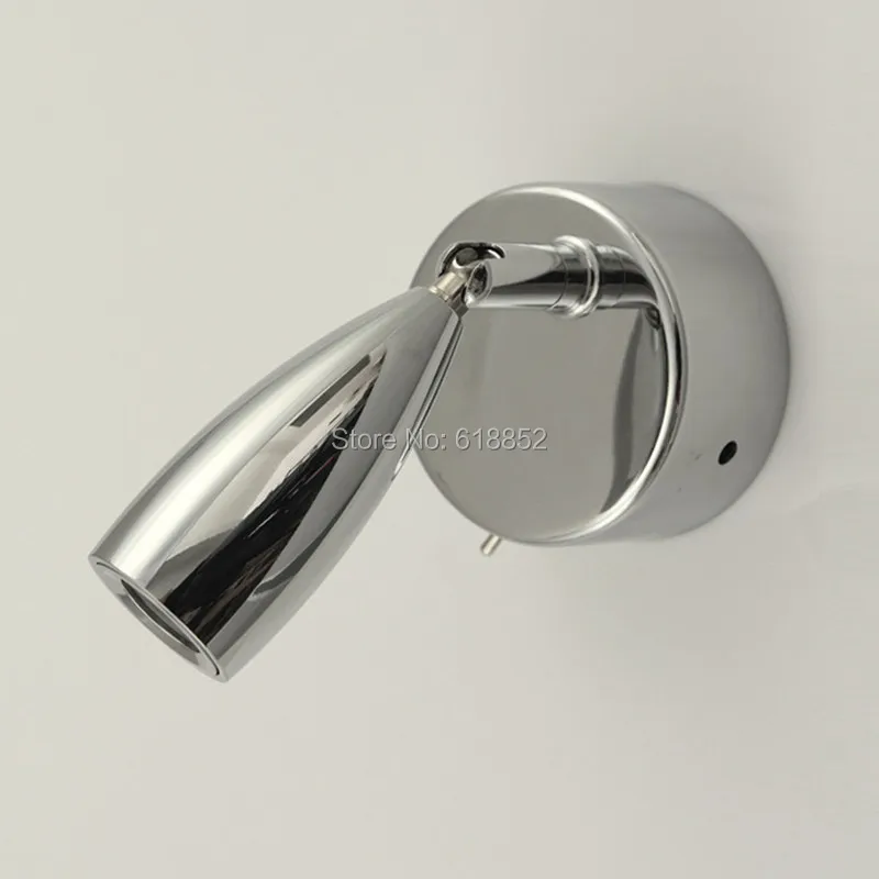 

Quality Chrome finish Constant Current LED Bed Headboard Reading Light with On Off Switch